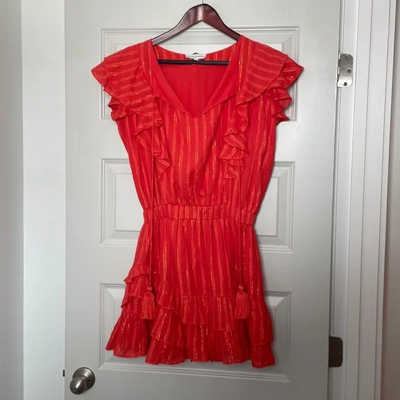 Karina Grimaldi | Dresses | Karina Grimaldi Raffa Metallic Mini Dress |  Poshmark